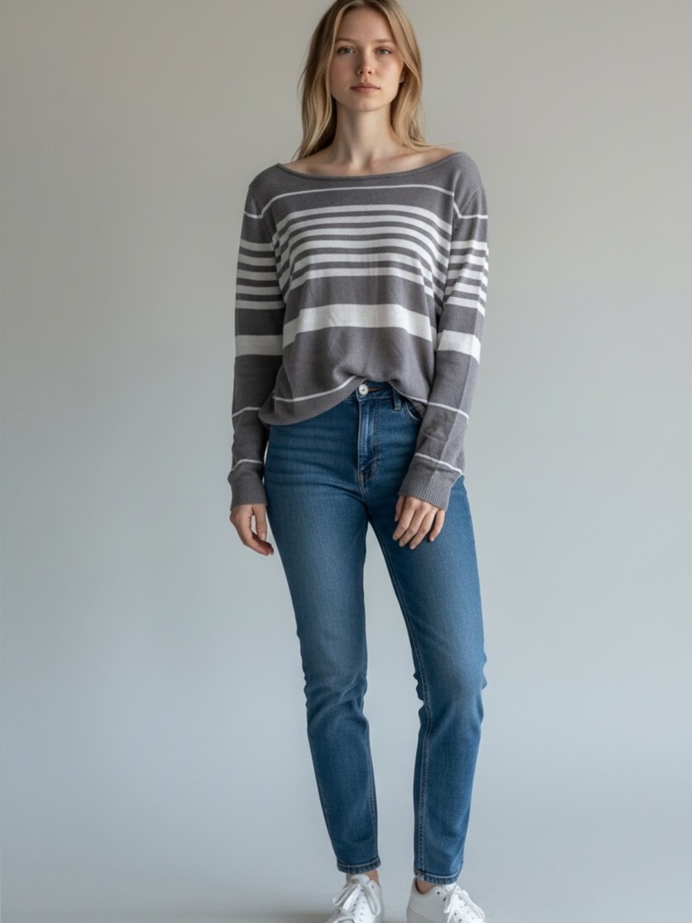 Ny Collection Women's Size XS Striped Pullover Top